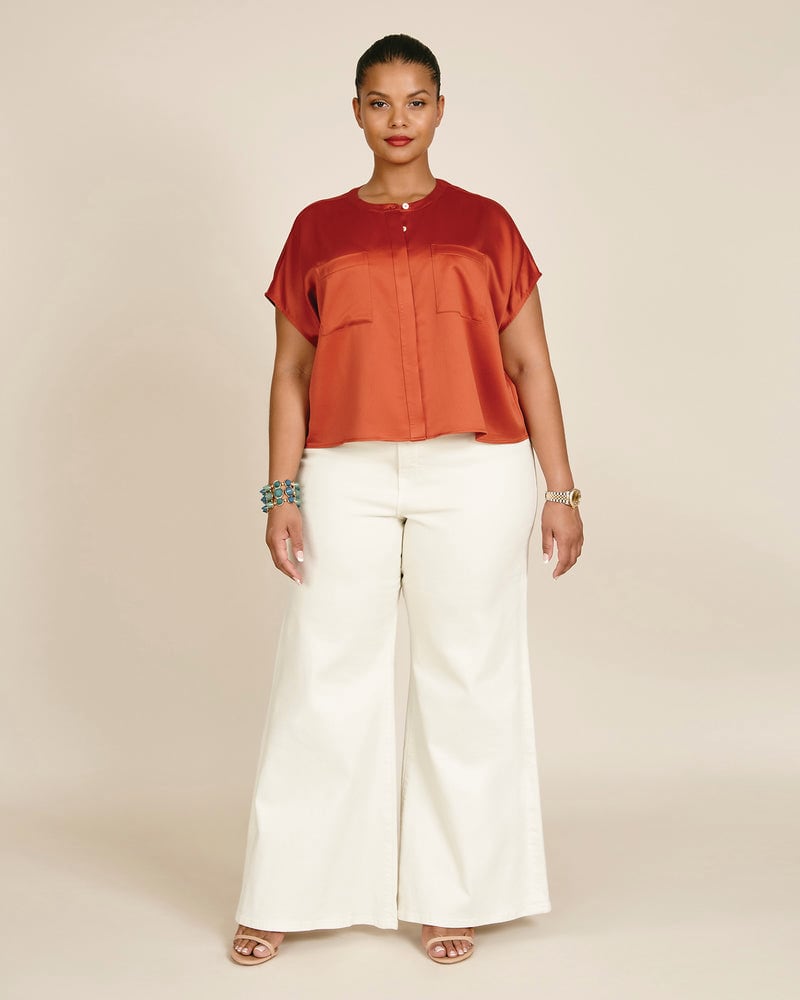 Plus size model wearing Issa Top by 11 Honoré Collection | Dia&Co | dia_product_style_image_id:199483